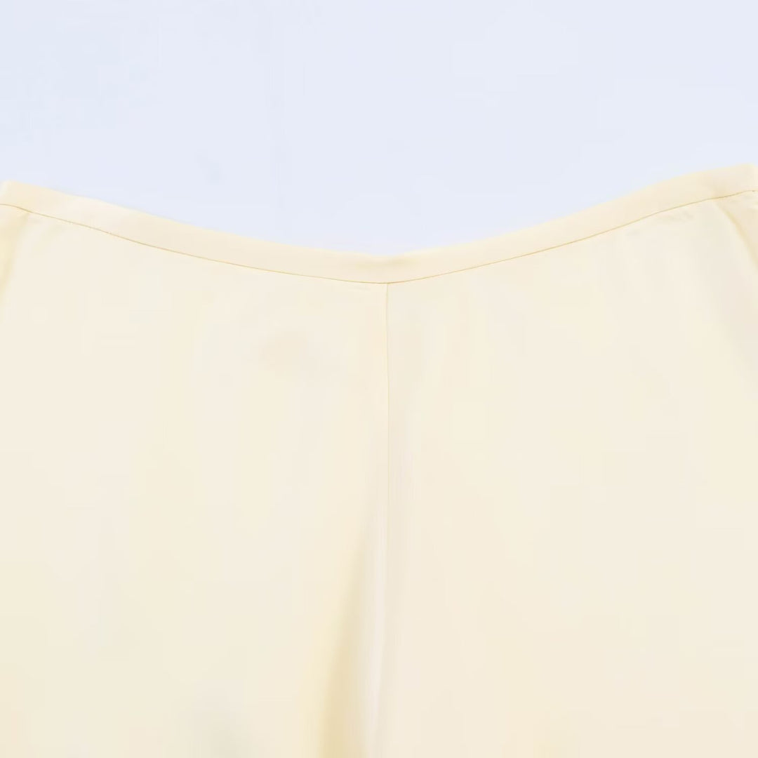 Damen weite Palazzo-Hose mit feiner Spitze und elastischem Bund Drune