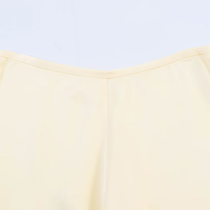 Damen weite Palazzo-Hose mit feiner Spitze und elastischem Bund Drune