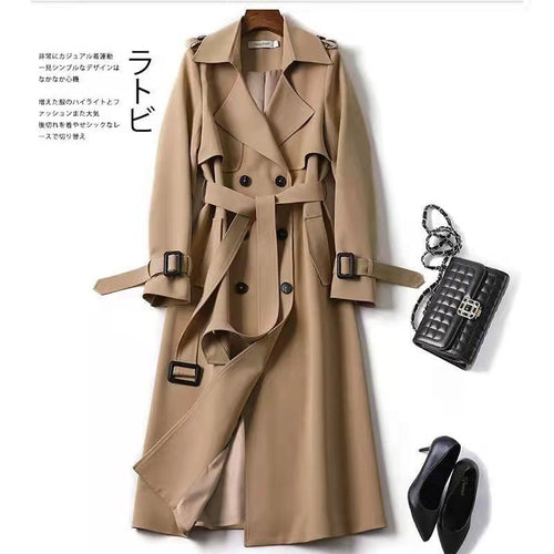 Warmer Damen Trenchcoat Elegant | Drune