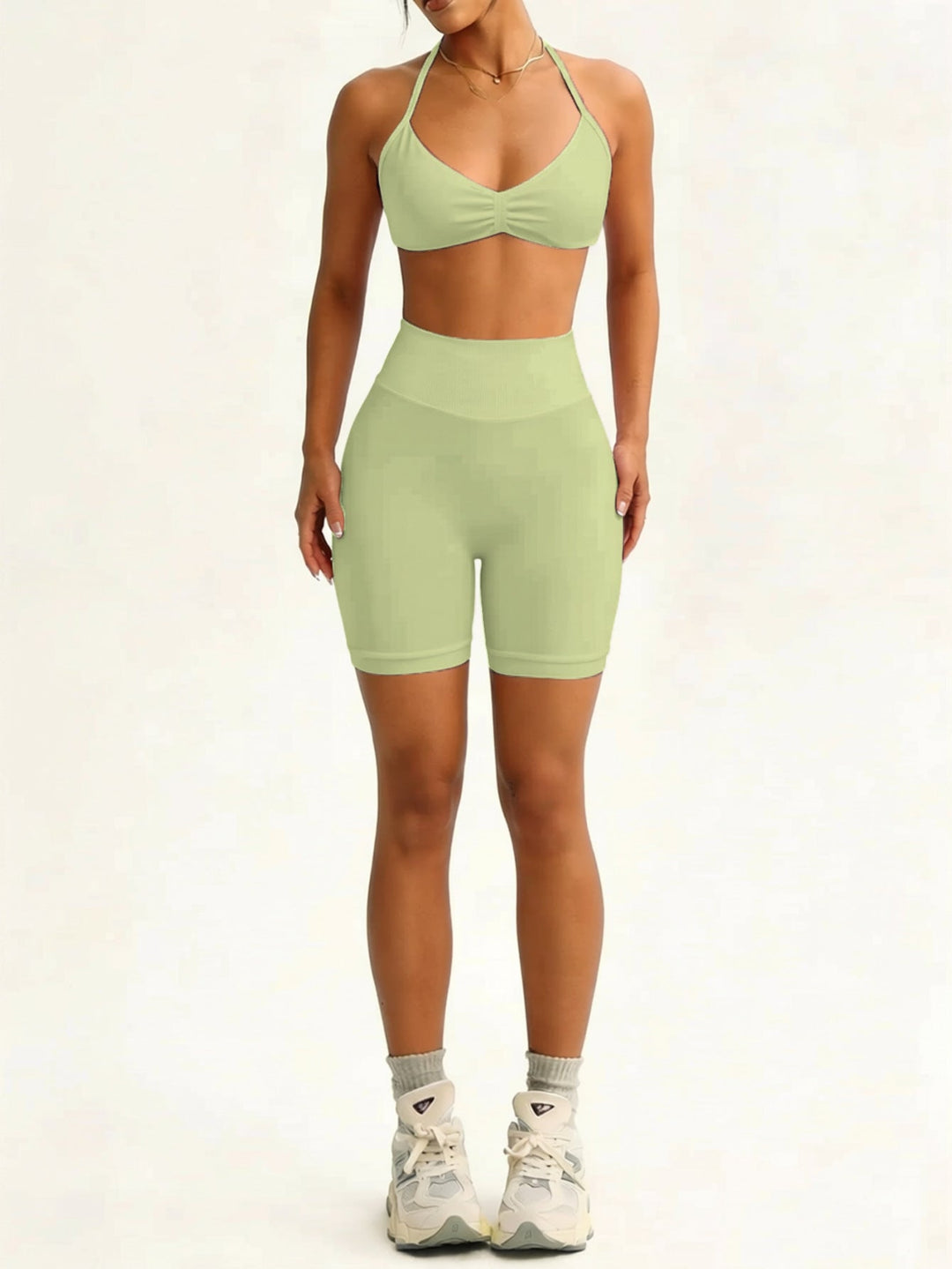 Damen Sportliches Bikini-Set mit hochelastischem Material und verstellbaren Trägern Drune