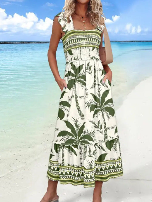 Damen Maxikleid mit floralem Design Drune