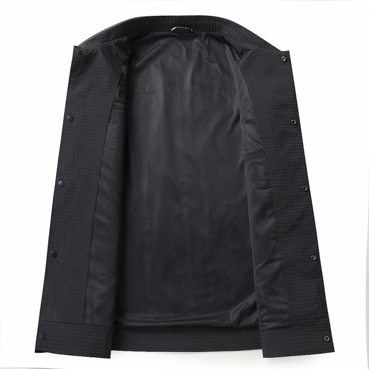 Herren Leichte Hemdjacke aus strukturierter Ripstop-Optik mit Druckknopfleiste Drune