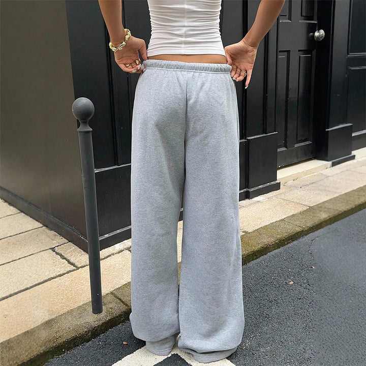 Damen Sweatpants mit weitem Schnitt und elastischem Bund Drune