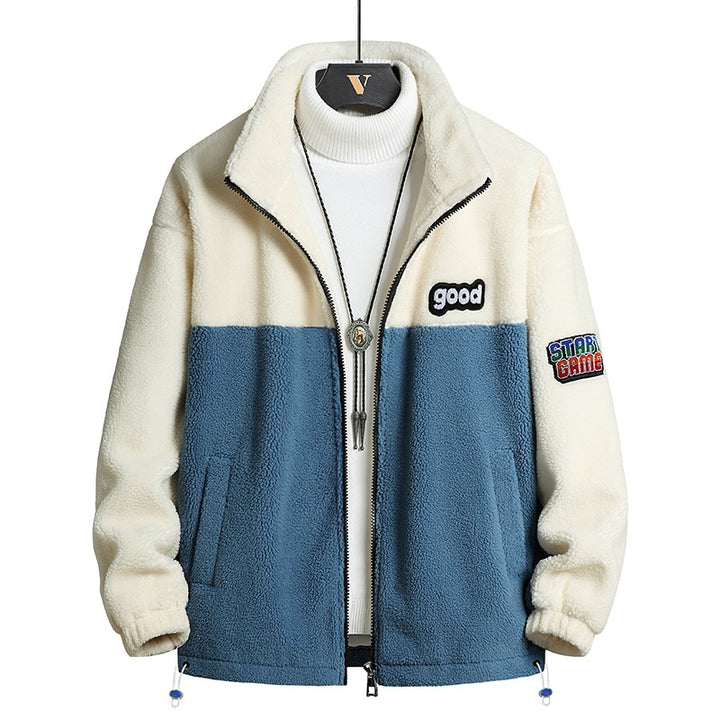 Herren Gemütliche Fleecejacke mit Kapuze Drune