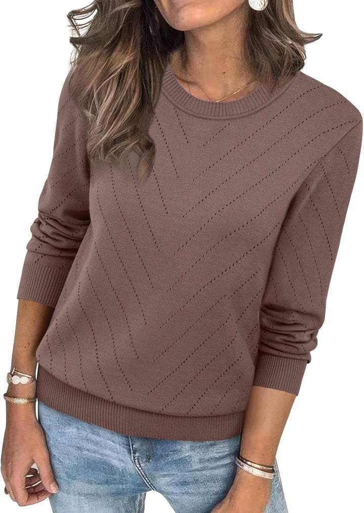 Damen eleganter gestreifter Pullover Drune