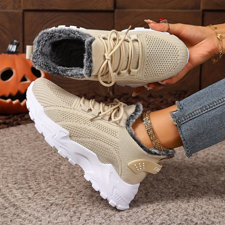 Damen Kuschelige Sneaker mit Fleece-Futter Drune