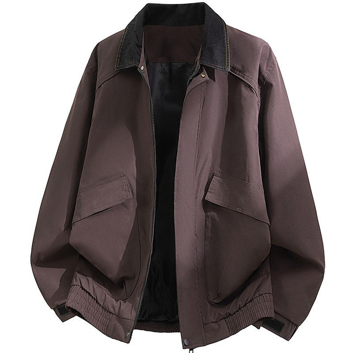 Herren Oversized Utility-Blouson mit Cordkragen, Pattentaschen und elastischem Saum Drune