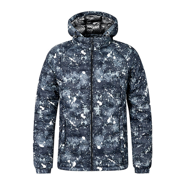 Herren Modische Steppjacke mit Kapuze und innovativem Design Drune