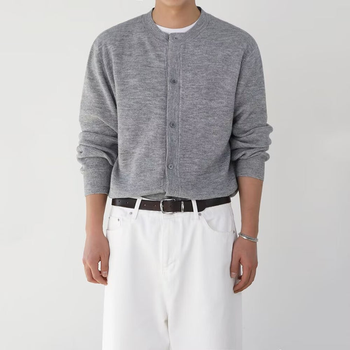 Herren Modischer Cardigan mit Knopfleiste Drune