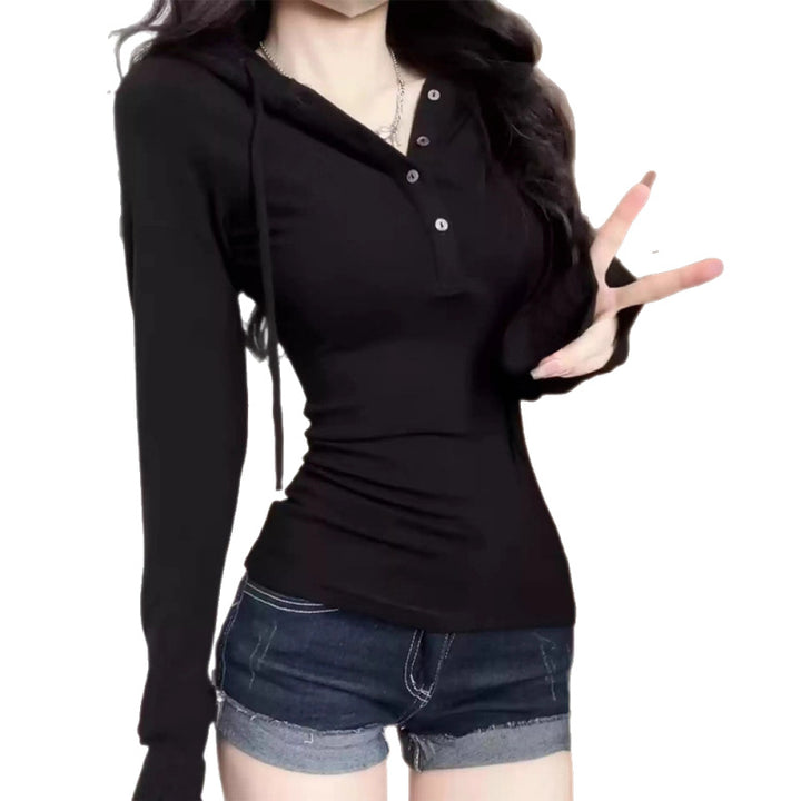 Damen Langarm Poloshirt mit elegantem Kragen Drune