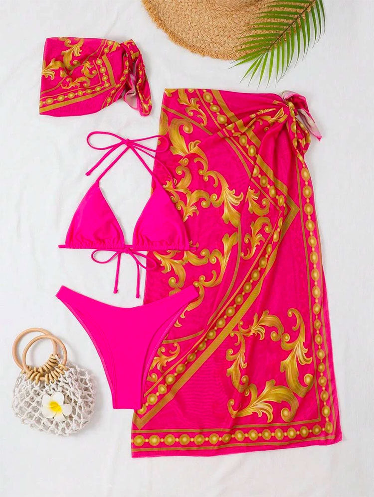 Damen Sarong mit kunstvollem Goldmuster Drune