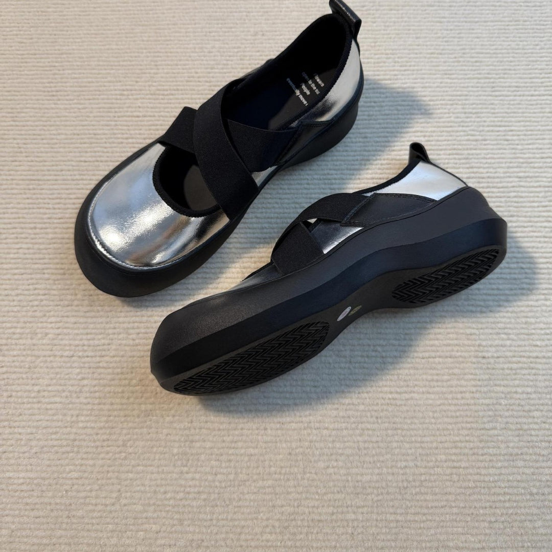 Damen Komfort-Sneaker mit elastischem Kreuzband und gepolstertem Fußbett Drune