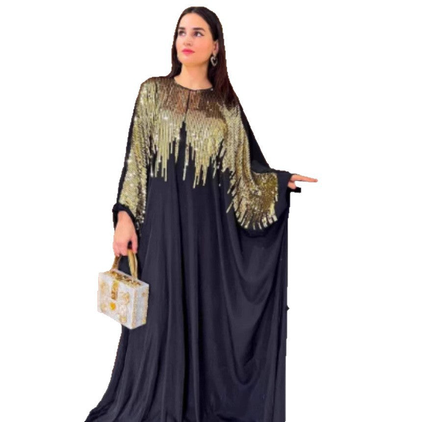 Damen Glamouröses Kaftan mit Glitzerdetails Drune