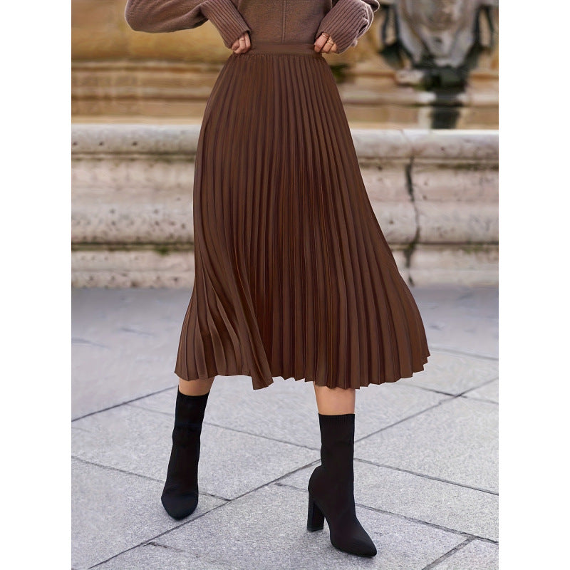 Damen Plisseerock mit hohem Bund und eleganter Ausstrahlung Drune
