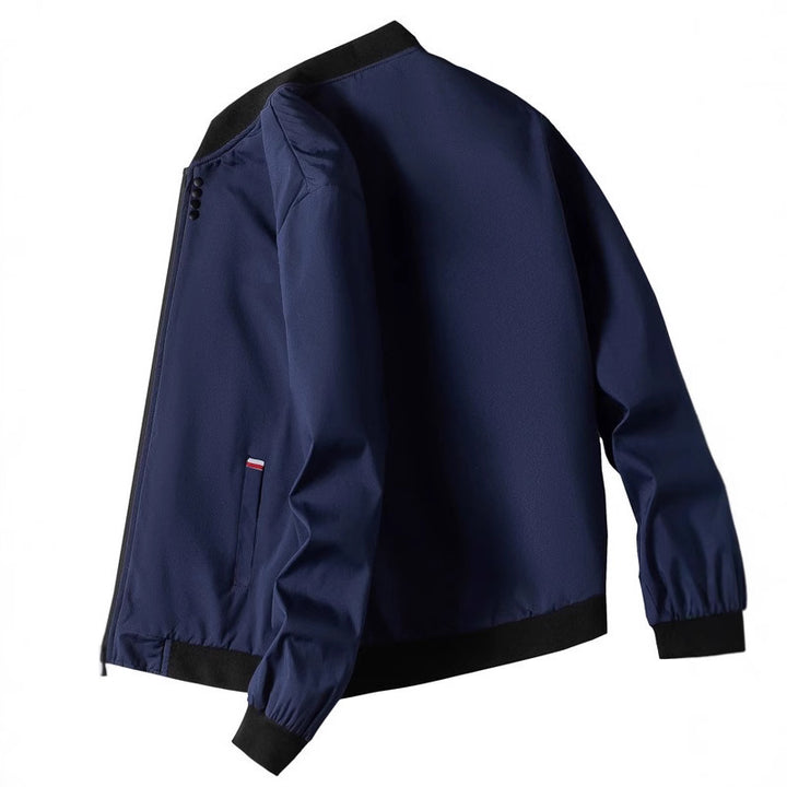 Herren modische Freizeitjacke mit hohem Kragen und seitlichem Reißverschluss Drune