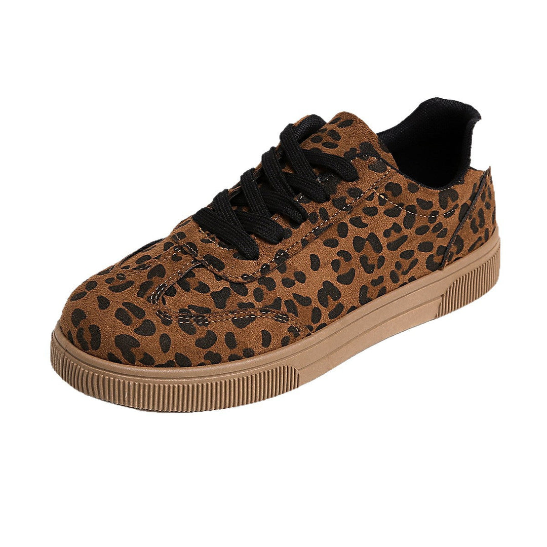Damen Sneakers im attraktiven Leopardenmuster mit atmungsaktiver Oberflächenstruktur Drune