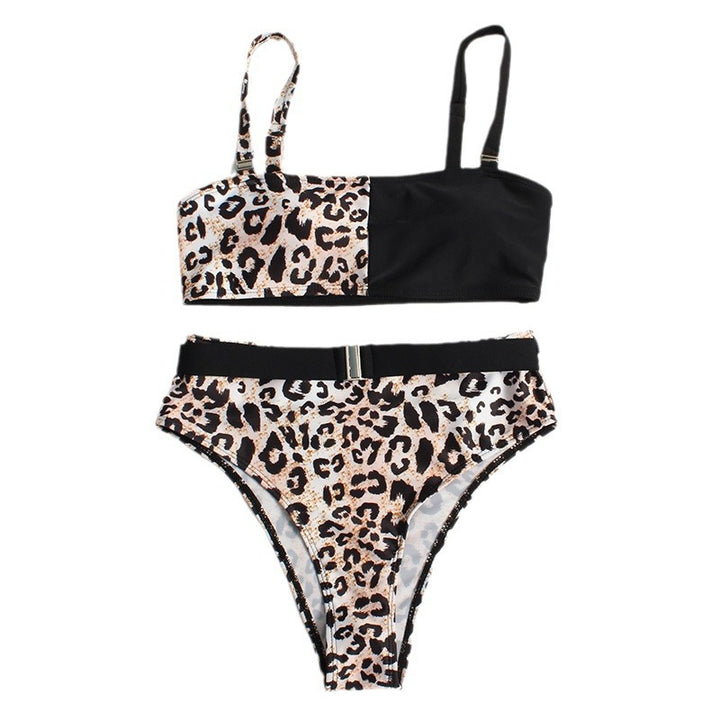 Damen Trendiger Leo-Muster Bikini Drune