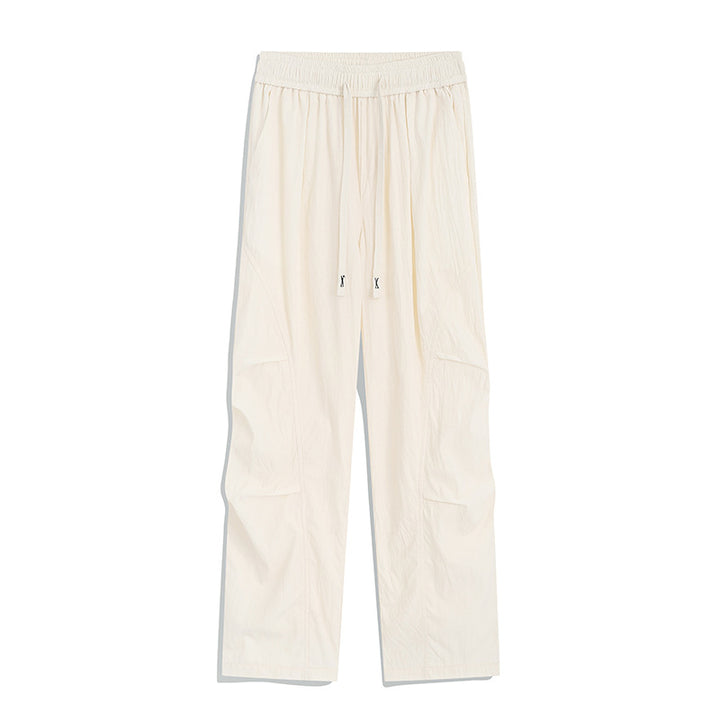 Herren Utility-Cargo-Loungehose mit Tunnelzugbund, Mehrfachtaschen & weitem Bein Drune