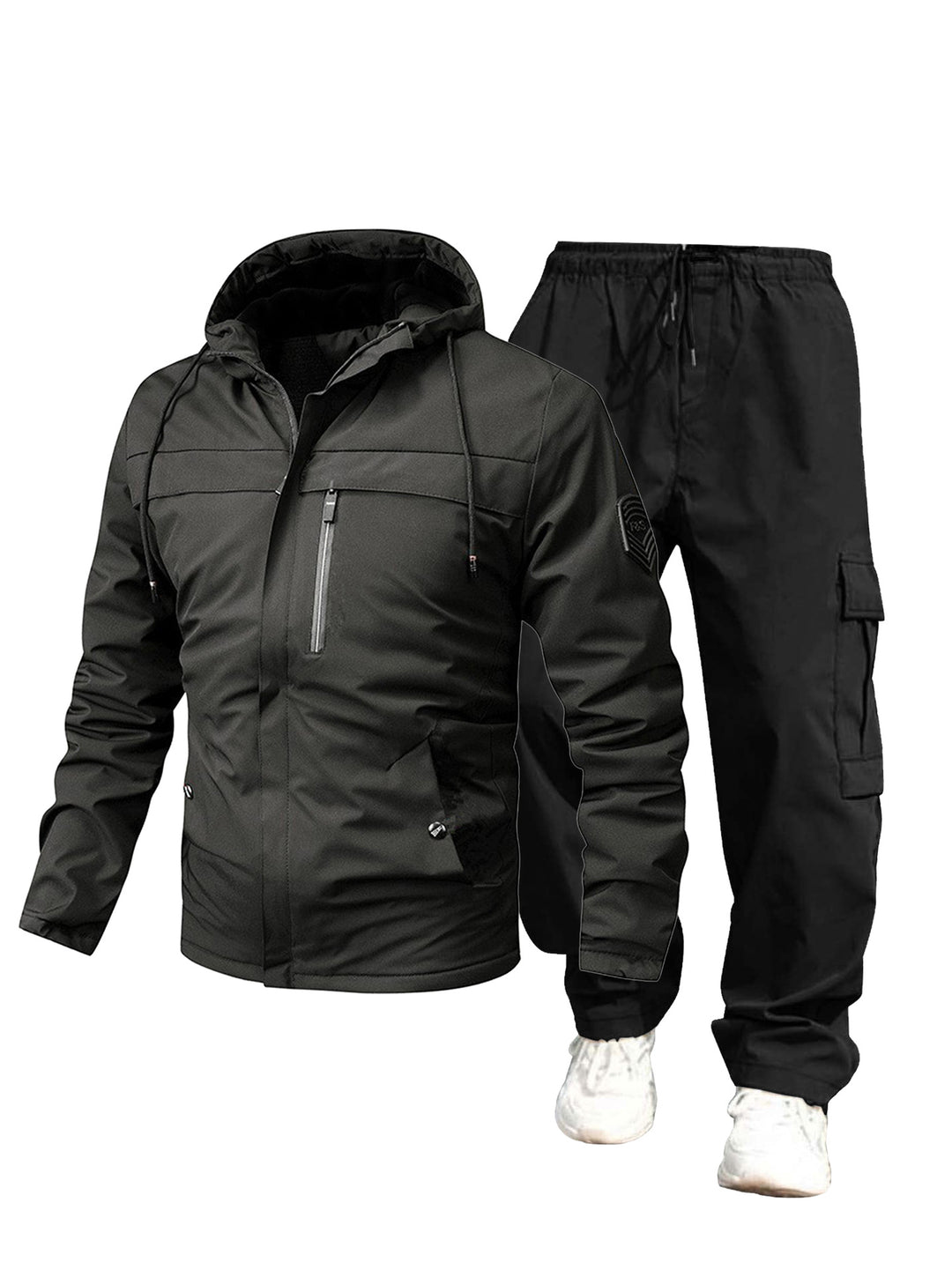 Herren Wetterfeste Outdoor-Jacke und Cargo-Hose Drune