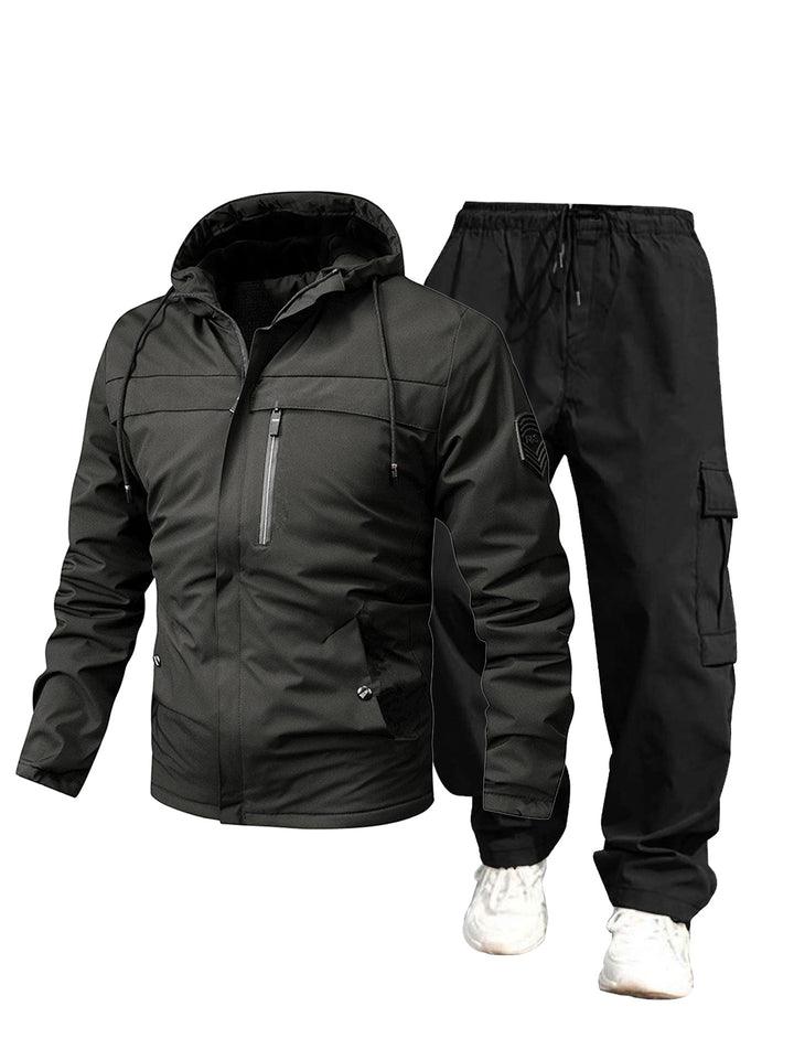 Herren Wetterfeste Outdoor-Jacke und Cargo-Hose Drune