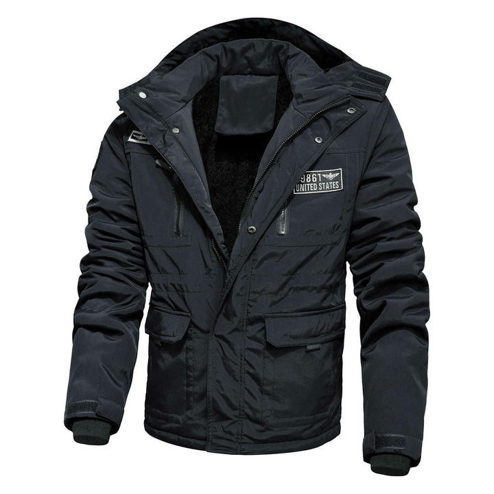 Herren Military-Influenced Thermo-Parka mit wärmender Fleecefutter‑Innenlage und Multifunktions‑Taschen Drune