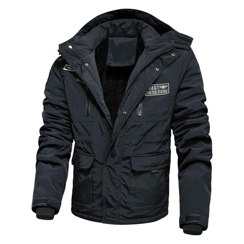 Herren Military-Influenced Thermo-Parka mit wärmender Fleecefutter‑Innenlage und Multifunktions‑Taschen Drune