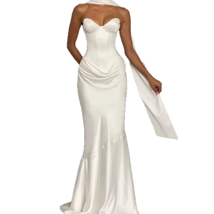 Damen Glamouröses Abendkleid mit taillierter Korsett-Optik Drune