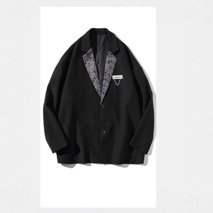 Damen Modischer Blazer mit Paisleymuster Drune