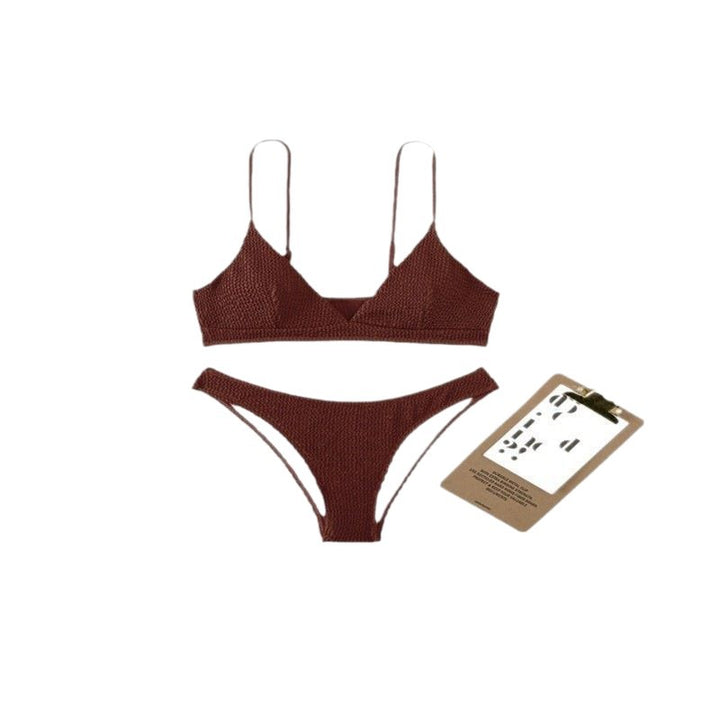 Damen Triangle-Bikini mit strukturiertem Stoff Drune