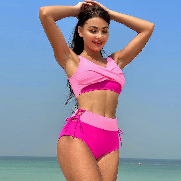 Damen Hochgeschnittener Bikini mit verstellbaren Trägern Drune