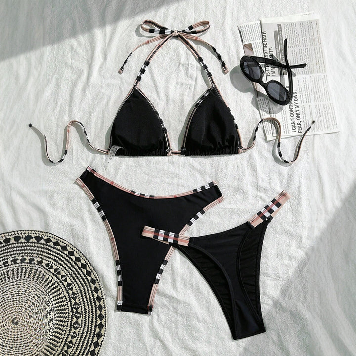 Damen Triangel-Bikini mit Struktur und modischen Akzenten Drune