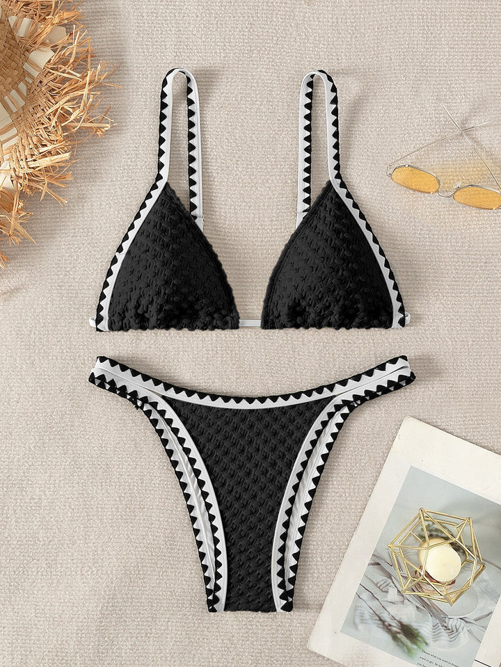 Damen Triangel-Bikini mit strukturierten Details Drune