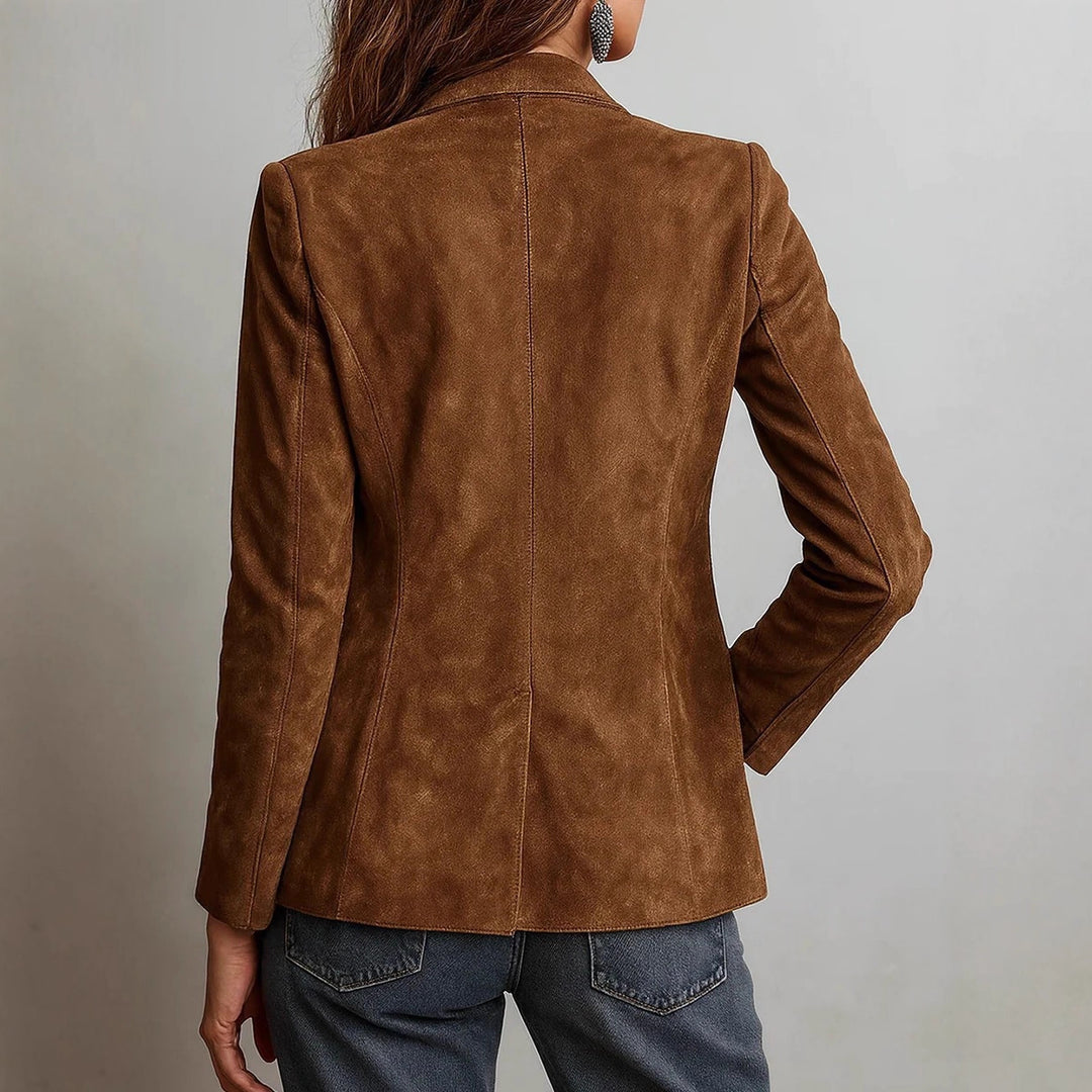 Damen Eleganter Wildlederblazer Drune