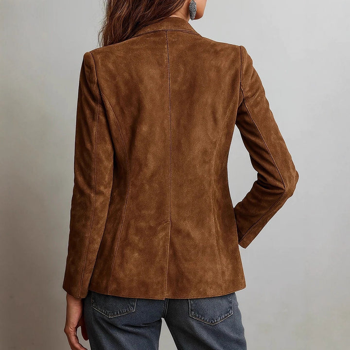Damen Eleganter Wildlederblazer Drune