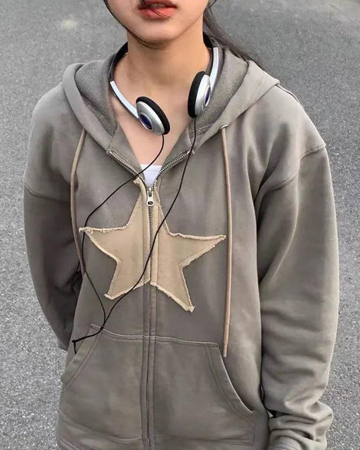 Drune | Pentagram Kapuzensweatshirt
