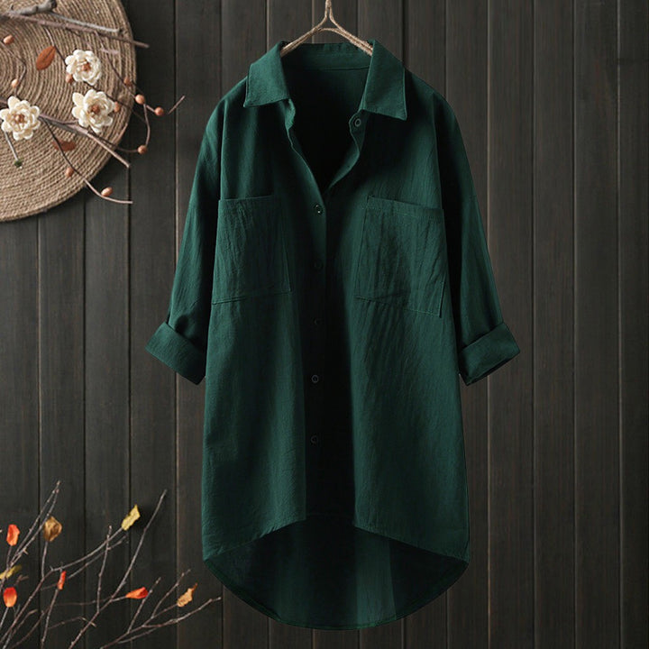 Damen Relaxed Fit Button-Up Shirt Drune