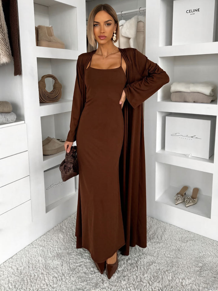 Damen Langes Maxikleid mit umschmeichelndem Schnitt Drune