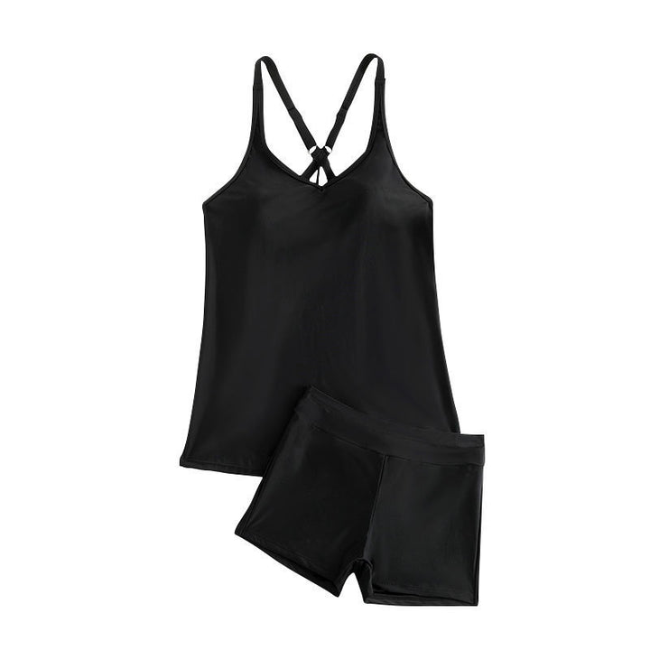 Damen Sportliches Tankini-Set mit verstellbaren Trägern und figurformendem Schnitt Drune