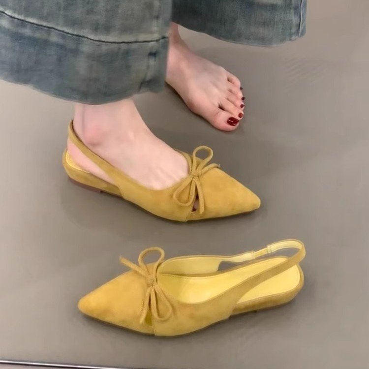 Damen elegante Slipper mit dekorativem Schlaufenakzent und komfortabler Sohle Drune
