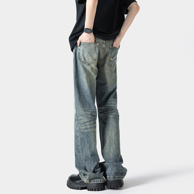 Herren Weitgeschnittene Jeans mit ausgefallenem Design Drune