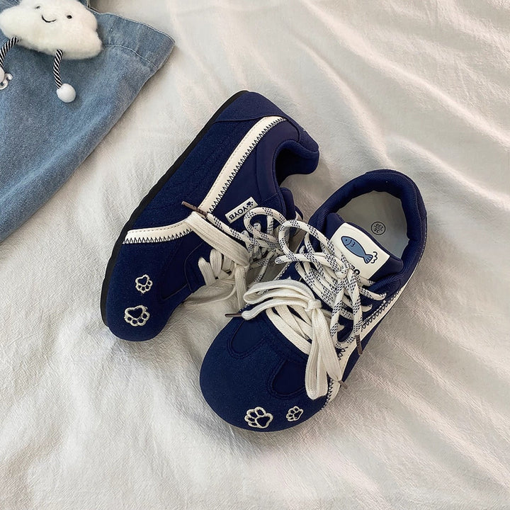 Damen Sportliche Sneakers mit verspieltem Tierdesign und flexiblem Obermaterial Drune
