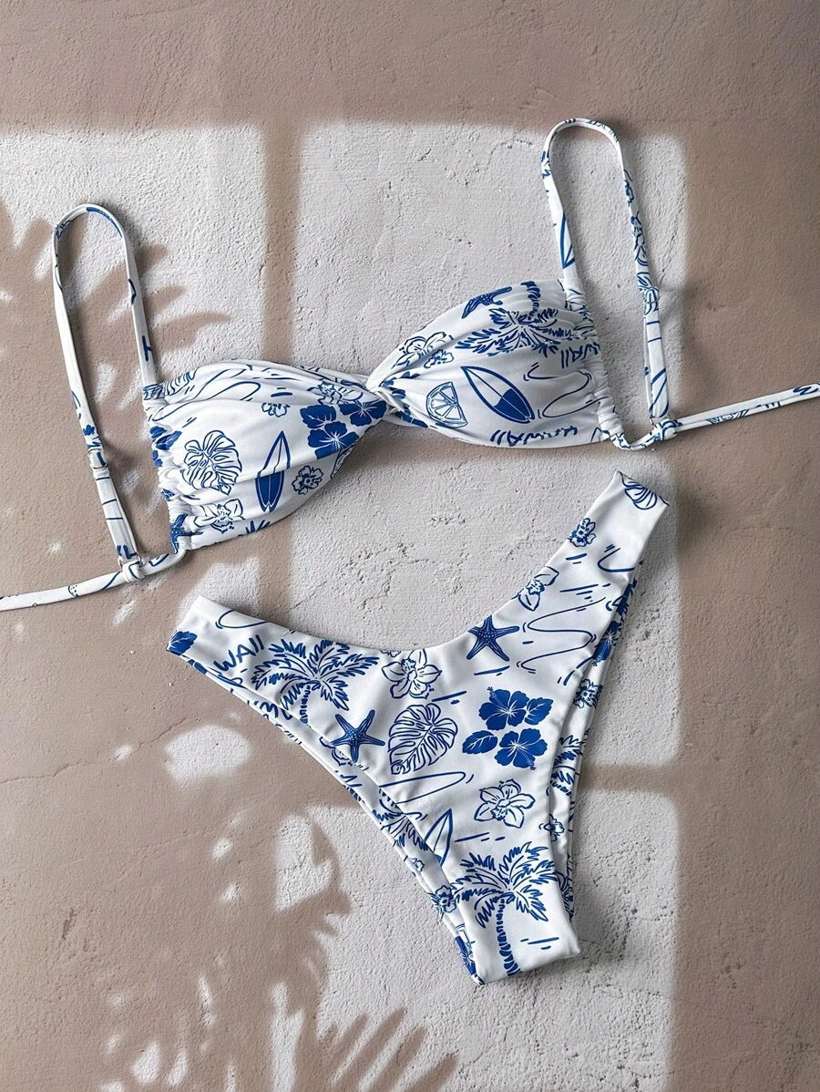 Damen Floral Bikini-Set Drune