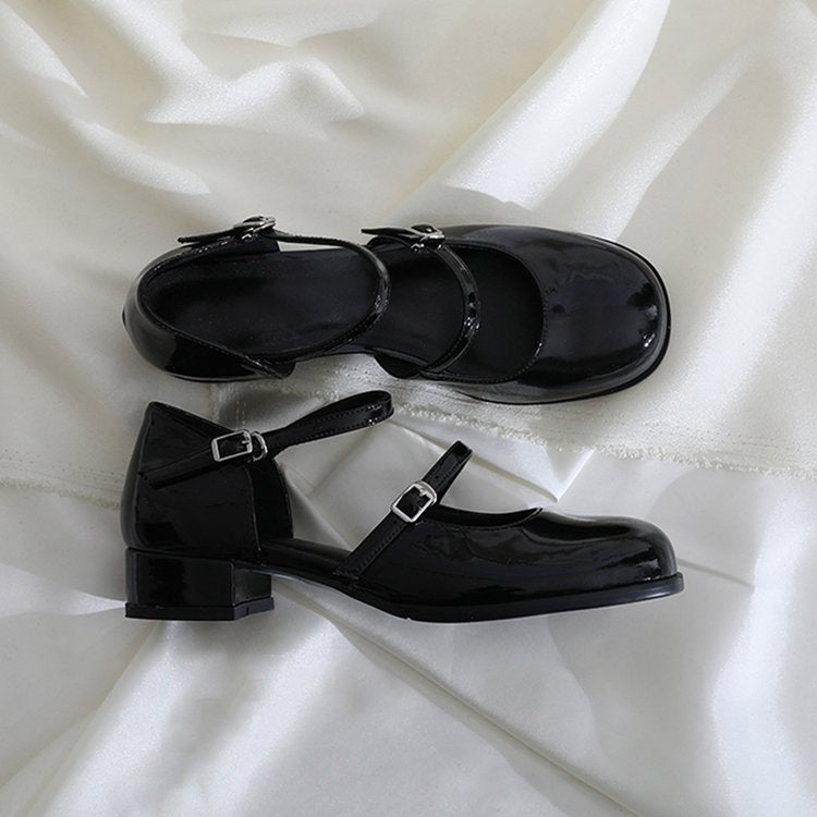 Damen Mary Jane Schuhe mit dekorativen Riemchen und trendigem Blockabsatz Drune