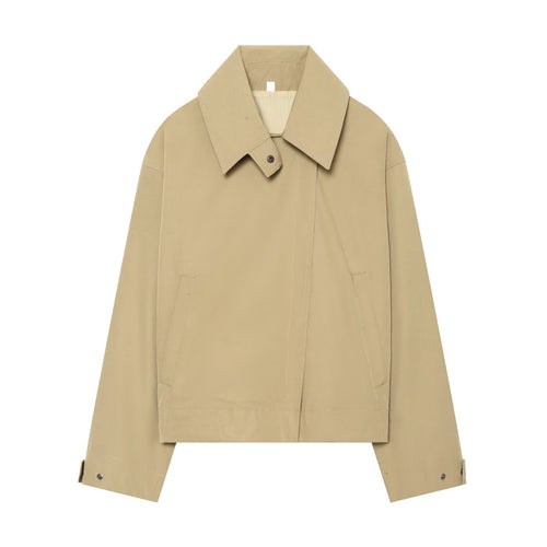 Damen Kurzjacke mit Oversize-Kragen und verstellbaren Manschetten Drune