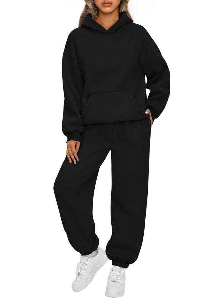 Damen nan gemütliches Oversize Hoodie und Jogginghose Set aus weicher Baumwollmischung Drune