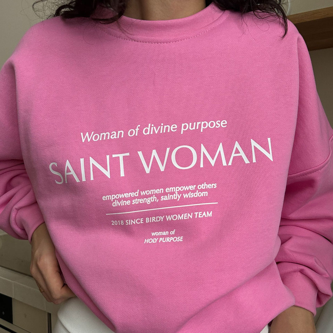 Damen Sweatshirt mit kreativem Schriftzug und lässigem Schnitt Drune