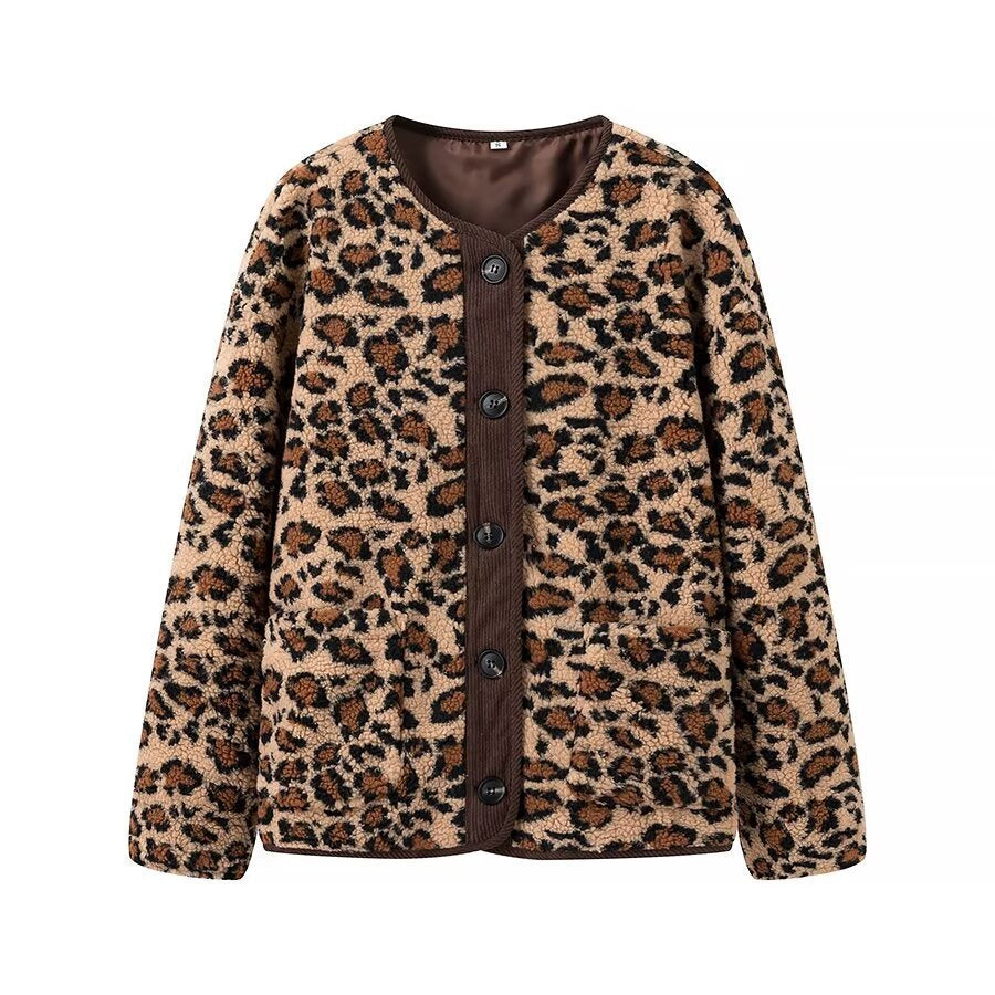 Damen Wärmeisolierte Leopardenmusterjacke Drune