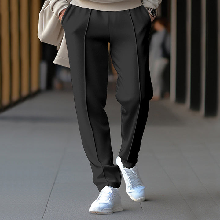 Damen nan taillierte Jogginghose mit dekorativer Bügelfalte und schmalem Bein Drune