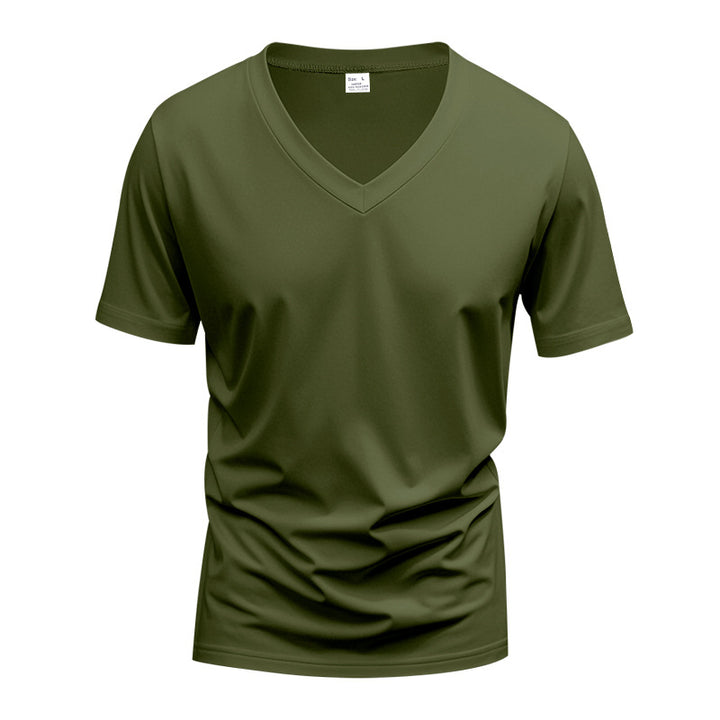 Herren nan V-Ausschnitt Funktionsshirt aus leichtem Interlock mit figurnahem Schnitt Drune