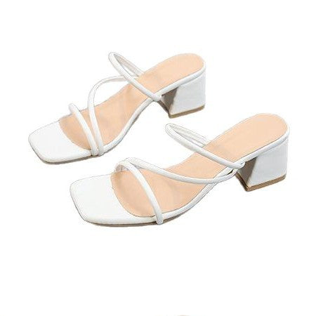 Damen Lounge Sandalen mit elegantem Blockabsatz Drune